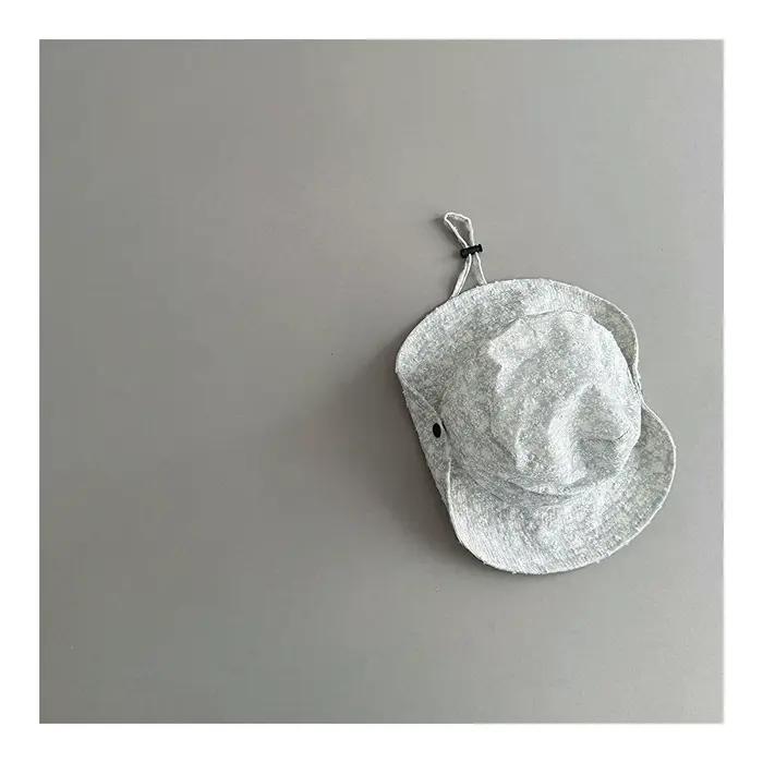 Personnalisé couleur bonbon réversible printemps automne bébé chapeau garçon fille coton enfant chap