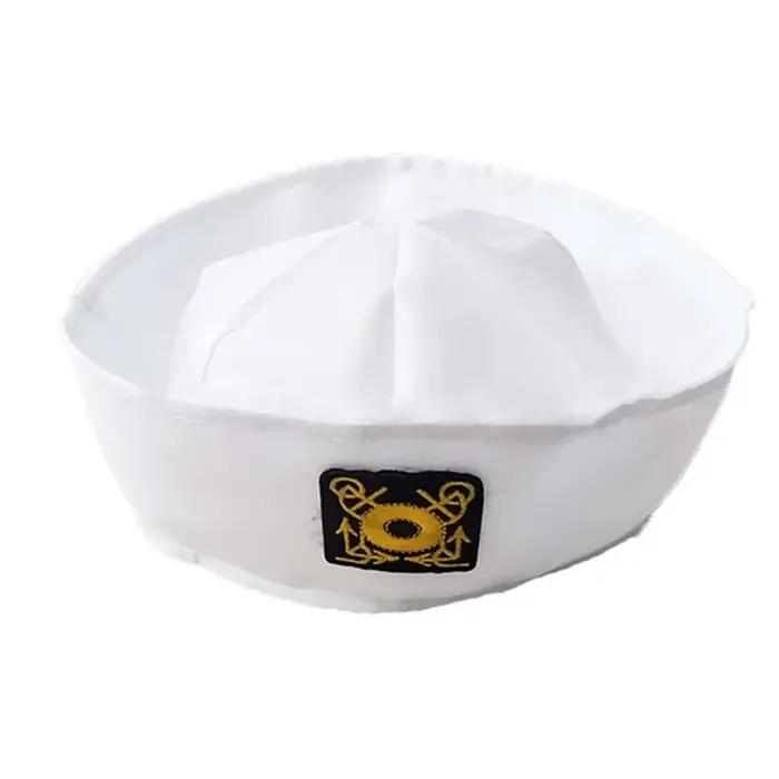 Chapeaux militaires, chapeau de capitaine de marin blanc, pour Costume de Cosplay de fête
