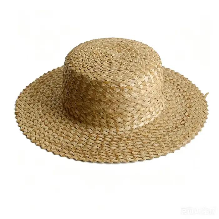 Chapeau Fedora en paille de feuilles de palmier, style jazz, pour femmes et hommes, chapeau de solei