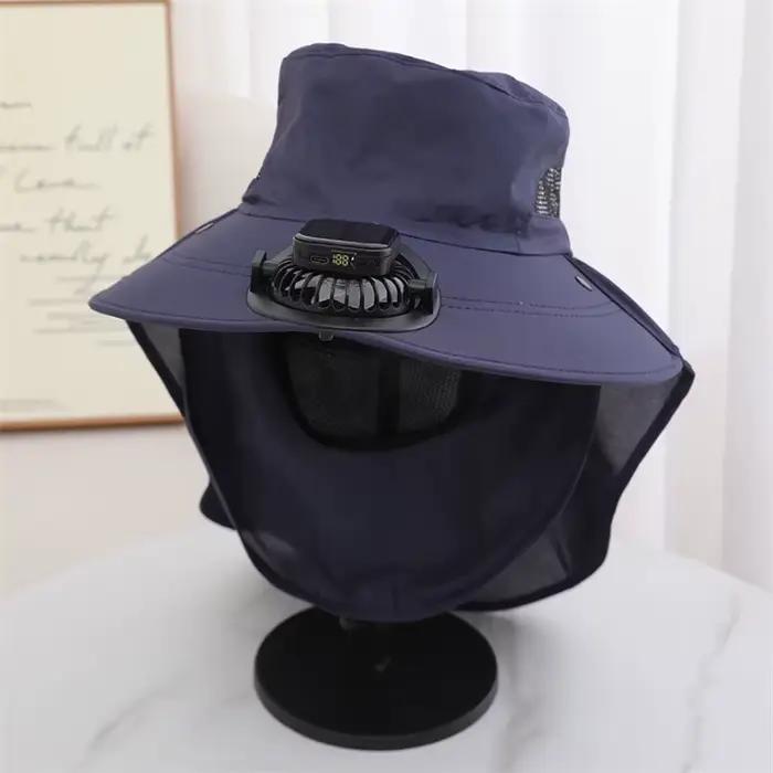 Chapeau de ventilateur de charge pour travailler en plein air, casquette pare-soleil pour Camping, p