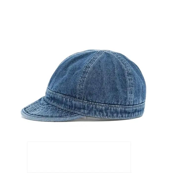 Casquette en denim à bord court, visière de loisirs en plein air, chapeau tendance, casquettes de ba