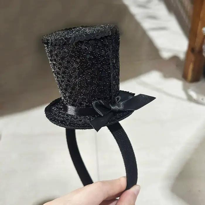 Mini chapeau bibi à sequins avec bandeau, fascinateur pour fête du thé, accessoire de costume pour f