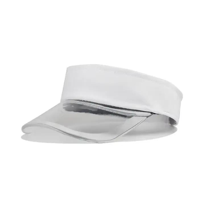Chapeau de soleil vide en plastique Transparent, mode été, Protection UV, visière, Logo personnalisé