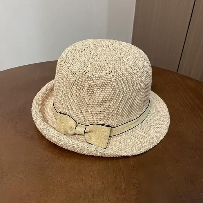 Chapeau de mode britannique urbain pour femmes, casquette seau réglable avec nœud français, Style ré
