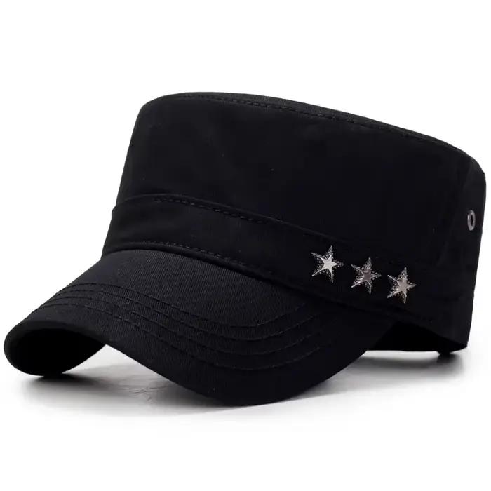 Chapeau militaire en coton délavé pour hommes et femmes, casquette de cadet décontractée, chapeaux p