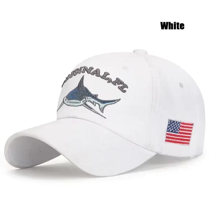 Casquette de baseball requin brodée délavée de dessin animé populaire