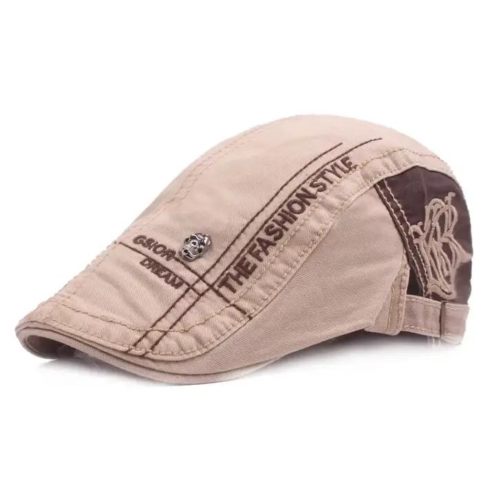 Mode lettre béret chapeau hommes chapeau de soleil Golf conduite Cabbie chapeau gavroche plat lierre