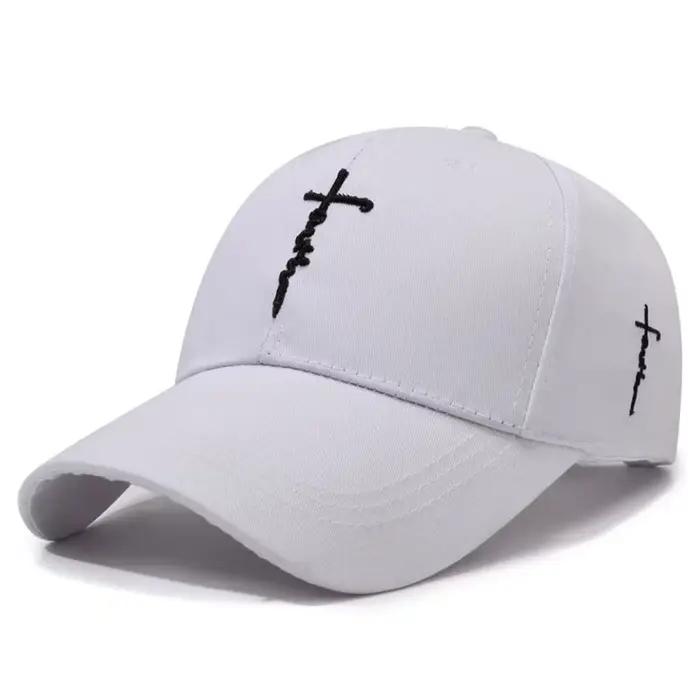 Casquette de baseball décontractée avec broderie croisée anglaise, chapeau réglable pour hommes, fem