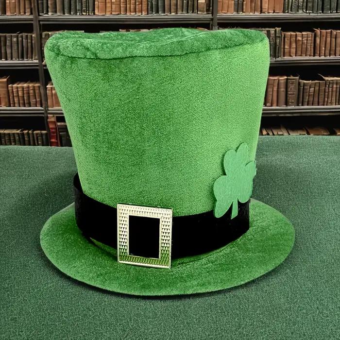 Chapeau haut-de-forme trèfle vert pour la Saint-Patrick, chapeau de célébration irlandaise festive e