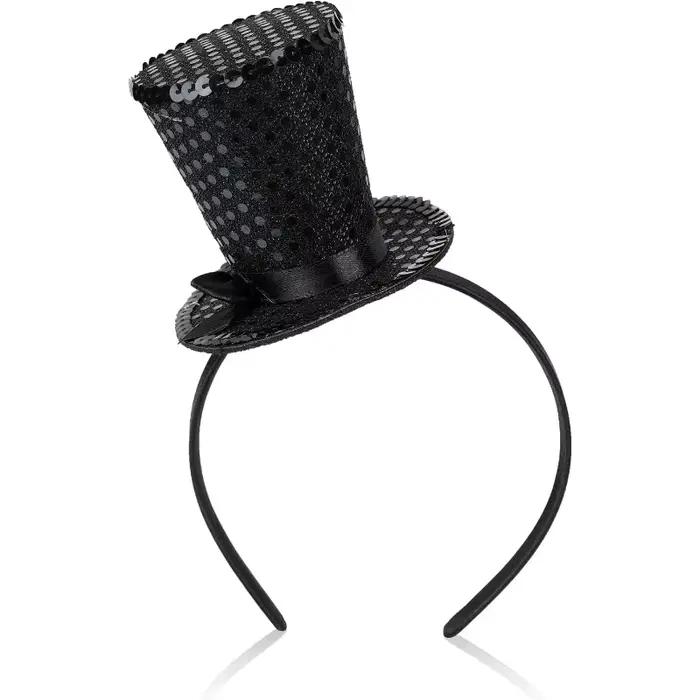 Chapeau bibi vintage pour enfants, orné de paillettes exquises, idéal pour les fêtes du thé, les cos