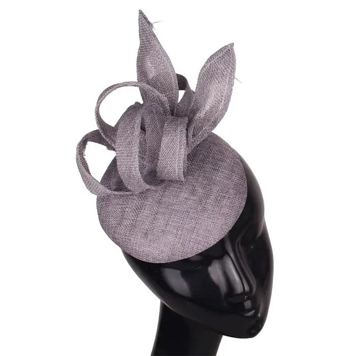 Sinamay-Fascinateur violet pour femme, vêtements de sauna pour tri, église Derby, fête de mariage, c