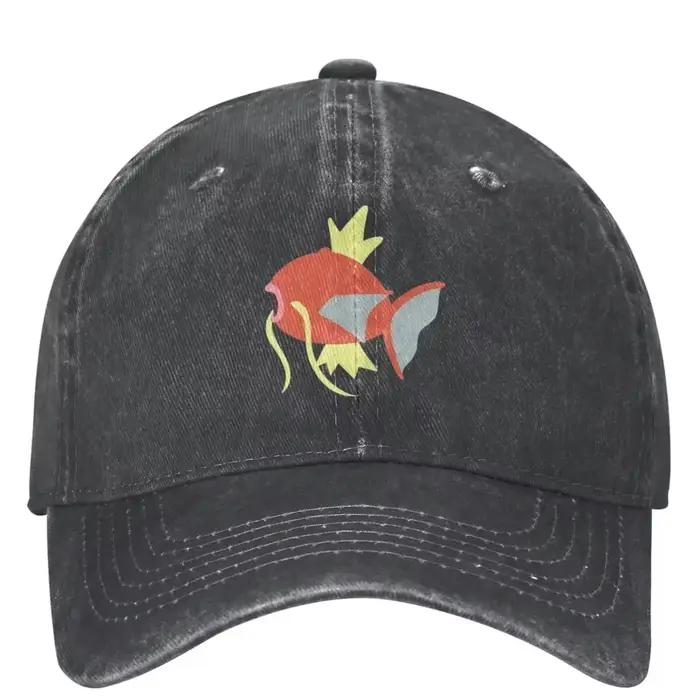 Casquette de baseball Magikarp Fish, motif monstre mignon, Kpop Rock, haute qualité, effet délavé, s