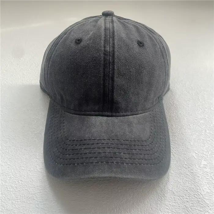 Casquette de Baseball brodée en coton lavé avec Logo personnalisé, casquette à rabat avec nom, chape