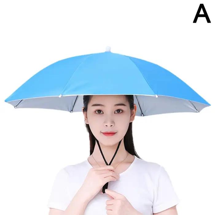 Chapeau parapluie anti-UV pliable et imperméable pour la pêche et la plage