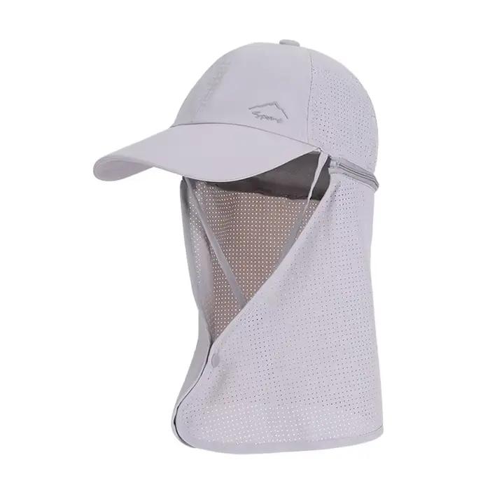 Chapeau de pêcheur avec protection du cou, protection solaire anti-UV, chapeau de montagne, casquett