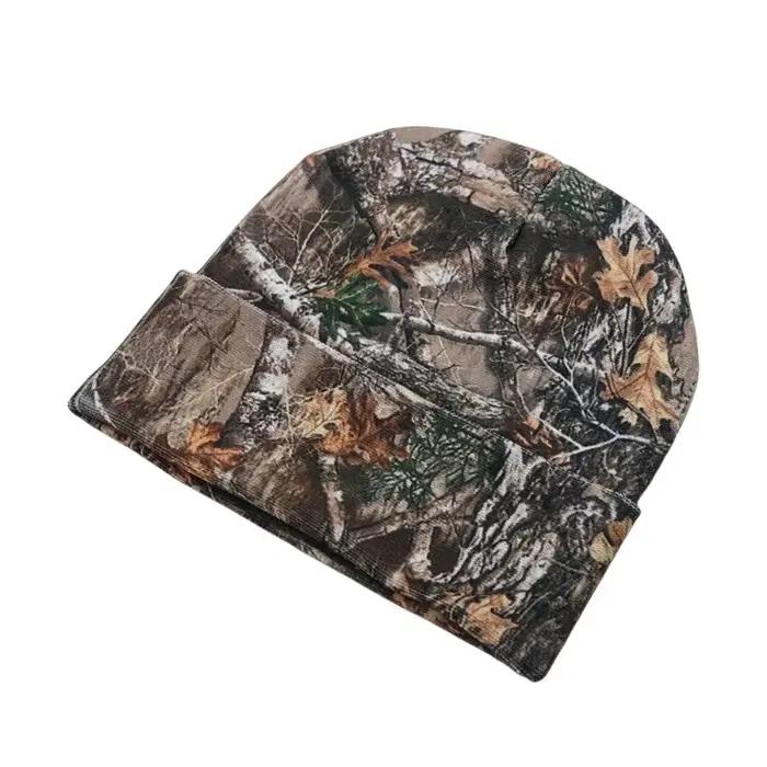 Nouveau Logo imprimé feuille Jungle Jacquard tricoté chapeau hommes automne hiver extérieur personna