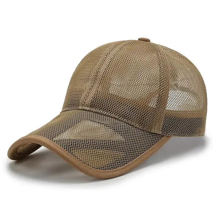 Chapeau d'été pour hommes et femmes, casquette en maille respirante à bord ajouré, protection solair