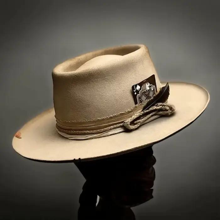 Chapeau en laine à la mode avec bord bouclé et anneau rond, casquette d'hiver respirante et chaude à