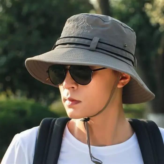 Chapeau de soleil simple en coton pour homme, protection anti-UV, chapeau bob d'été, protection sola