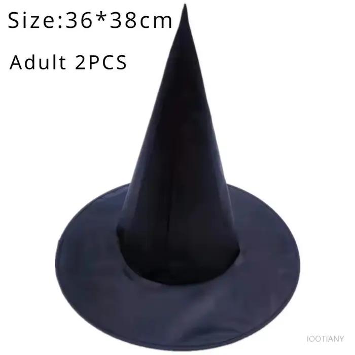 Chapeau de sorcière pliable noir pour carnaval d'halloween, magicien, chapeau de fée magique suspend