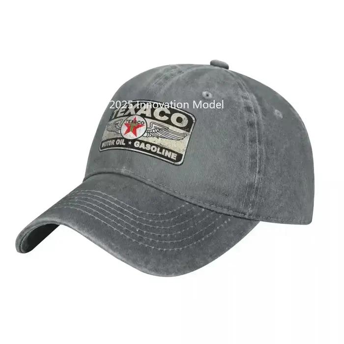 Texaco signe Denim casquette de Baseball Wotor huile hommes femmes imprimer Hip Hop chapeaux décontr