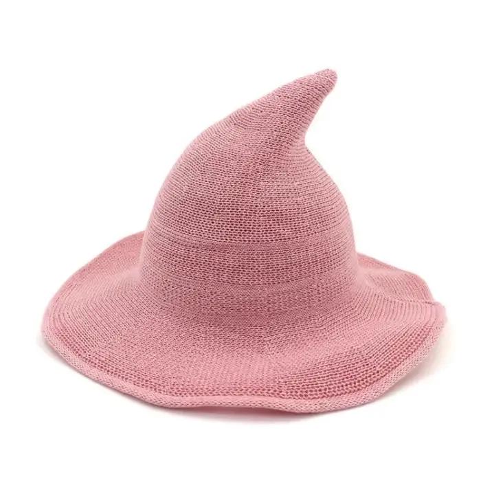 Chapeau de sorcière Vintage d'halloween, chapeau en laine à longue pointe pour femmes, chapeau de fê