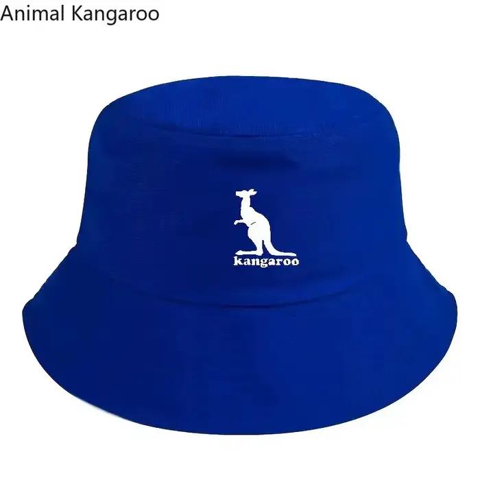 Chapeau de pêcheur unisexe pour homme et femme, chapeau bob avec imprimé kangourou, chapeau de solei