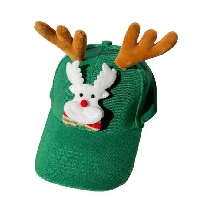 39bd Children Reindeer Baseball Hat pour filles femmes Horn Horn Casual Hat For Sports Gym Mountain