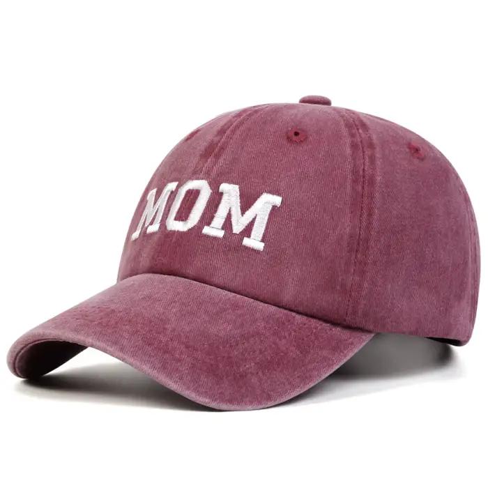 DAD MOM Chapeau de baseball brodé rétro sport décontracté langue de canard chapeau chapeau de soleil