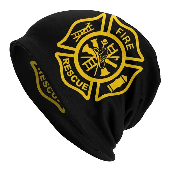 Bonnet unisexe personnalisé hiver chaud tricot chapeau femmes hommes pompier sauvetage de feu rue bo