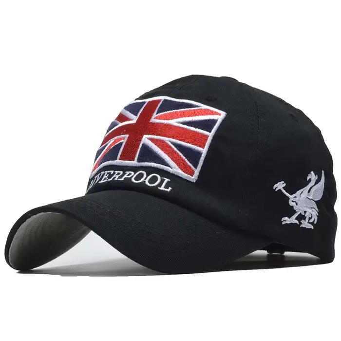Nouvelle casquette de baseball pour hommes broderie drapeau anglais marque Snapback femmes chapeaux