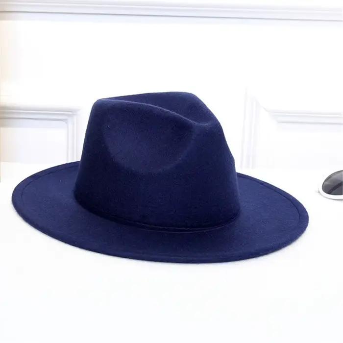 Chapeau Fedora Femme Automne Hiver Luxe Chapeaux Haut de Gamme Homme Tendance Formel Mariage Décorat