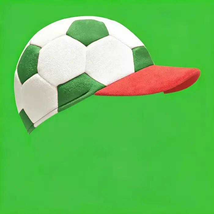 Casquette de football à visière rigide, drôle, pour fête sportive, imprimée football, casquette de b