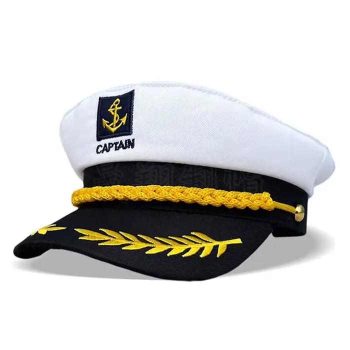 Chapeau de capitaine de marine de style européen et américain classique, accessoire de costume pour