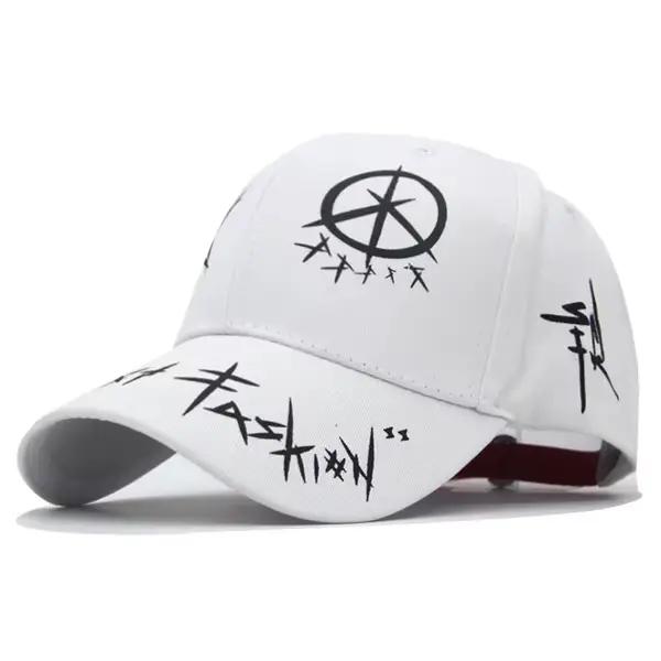 Casquette de Baseball avec Graffiti Noir et Blanc pour Homme et Femme, Chapeau de Papa Unisexe Régla
