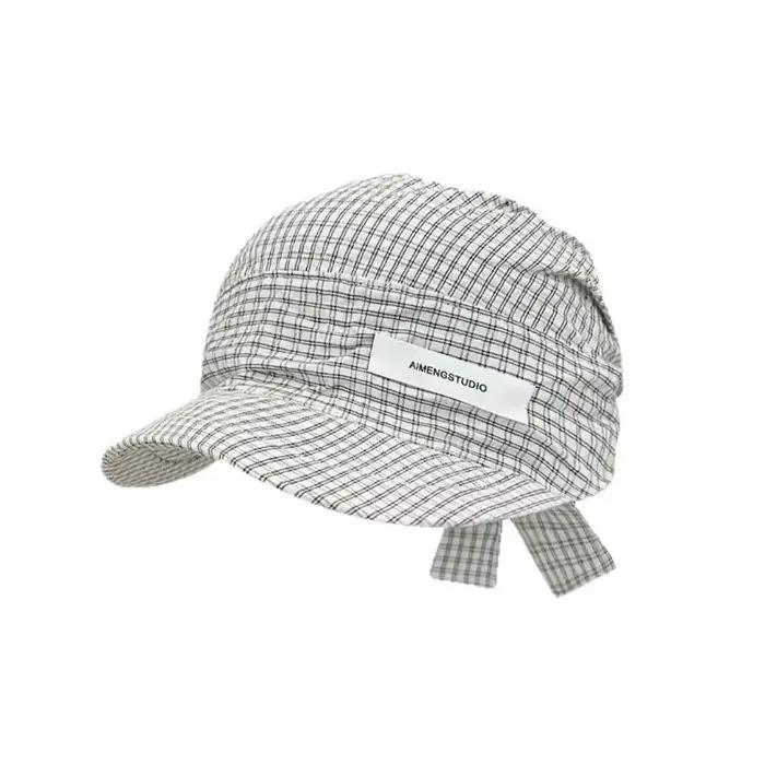 Casquette de baseball style rural avec foulard intégré, en dentelle, protection solaire, à visière p