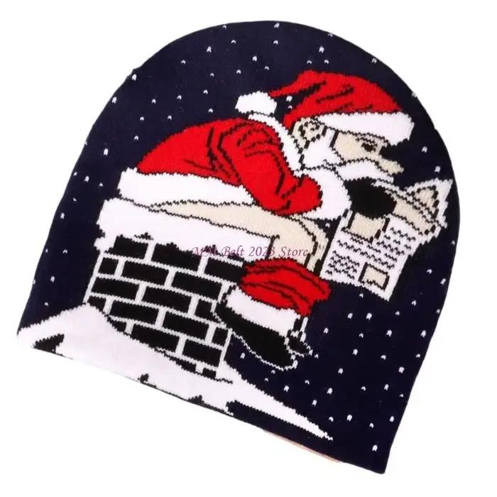 49ME – chapeau à flocon neige unisexe, chapeau d'hiver tricoté doux chaud, unisexe, vacances pour le