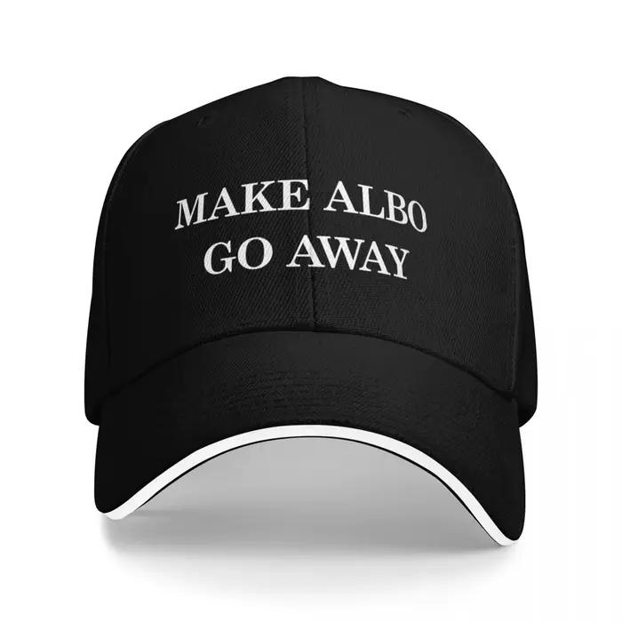 Casquette de baseball Make Albo Go Away pour homme adulte, chapeaux hip hop, pare-soleil, bricolage,