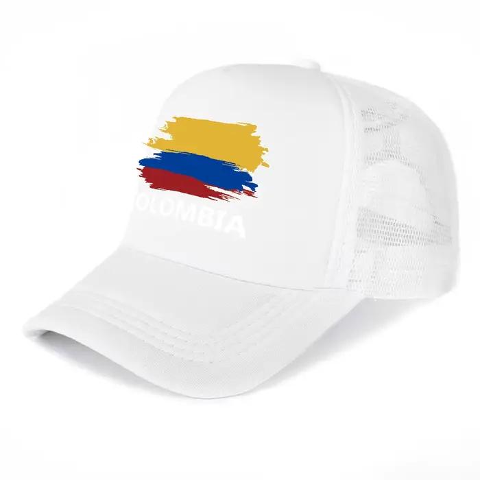 Casquette de baseball imprimée drapeau colombien, casquette en maille réglable, chapeau de sport sou