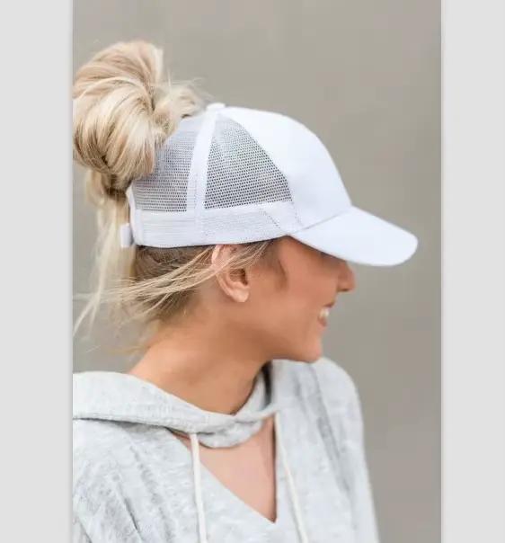 Casquette de baseball pour femme 2026 – Nouvelle casquette queue de cheval pour l'été, protection UV