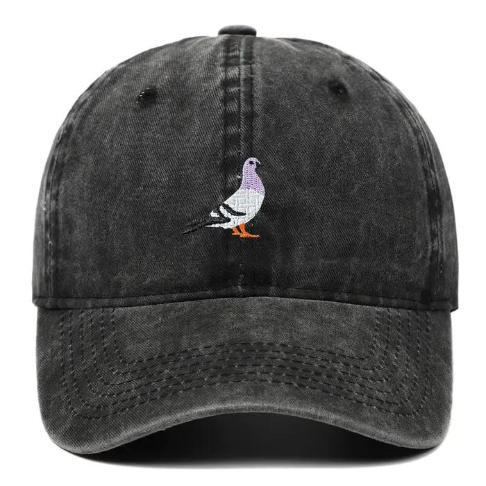 Casquette de baseball adaptée à toutes les saisons, motif brodé de pigeons, mode décontractée quotid
