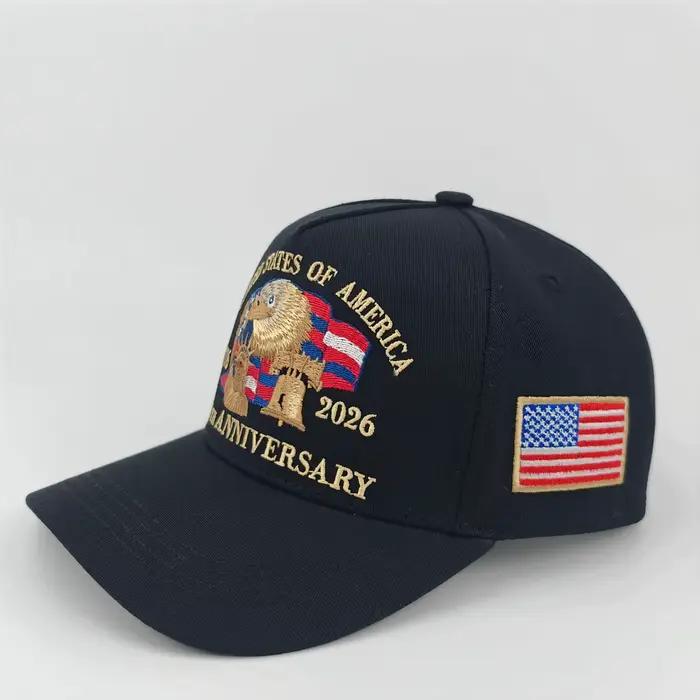 Casquette de jalon du 250e anniversaire des États-Unis! Aigle, Drapeau, Statue de la Liberté & Bell.