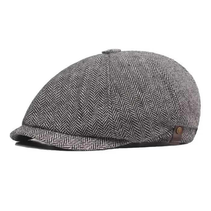 Casquette de style anglais rétro Peaky Blinders, casquette octogonale unisexe, chapeau décontracté p