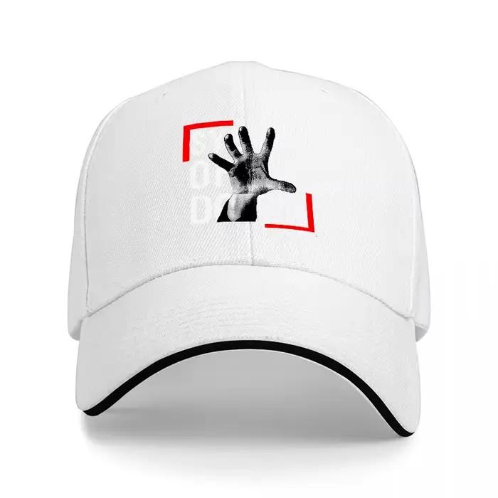 Casquette de baseball SYSTEM OF A DOWN avec logo noir, motif rouge et blanc, coupe classique pour le