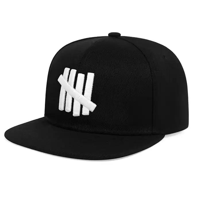 2025 nouveau cinq barres brodé Simple classique bord plat chapeau hommes rue Hip Hop chapeau femmes