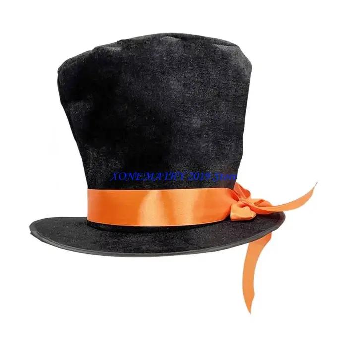 Chapeau seau avec ceinture en ruban mandarine F42F, couvre-chef unisexe pour spectacles théâtre