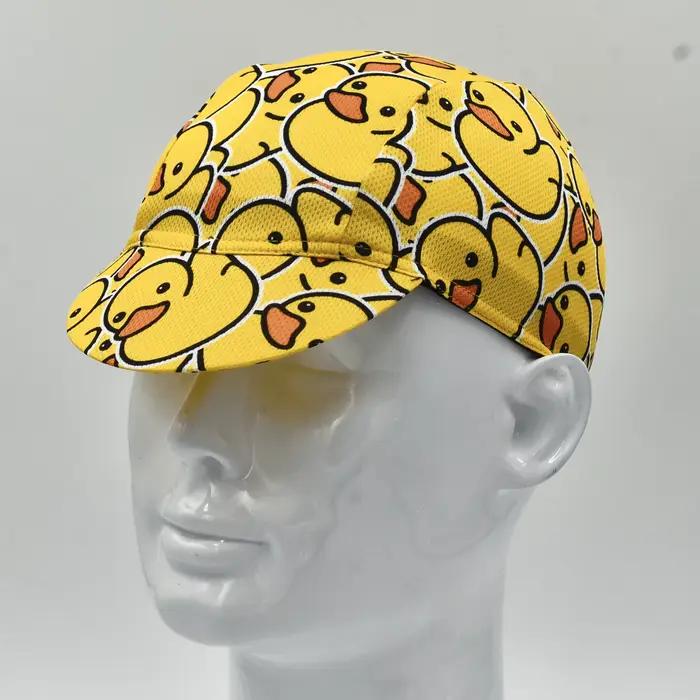 Casquette de cyclisme en forme de petit canard jaune, chapeau de vélo de couleur, couvre-chef de cou