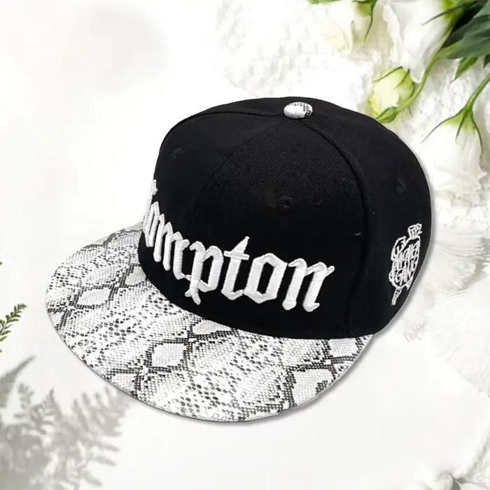 Solomon-Casquette d'opérabilité Compton Literature personnalisée, casquette à bord plat hip-hop, 1PC
