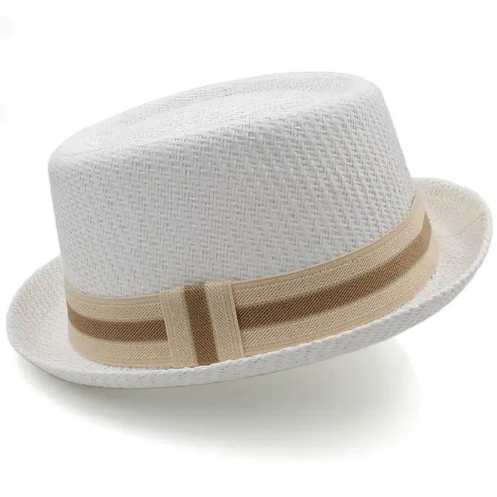 Chapeau de paille d'été pour homme style français, casquette de voyage pare-soleil rétro britannique
