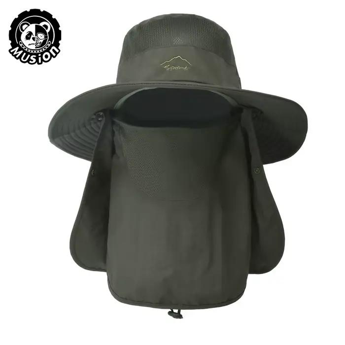 Musion – chapeau seau Anti UV pour hommes, Protection solaire, casquette de pêche, chapeau de pêcheu